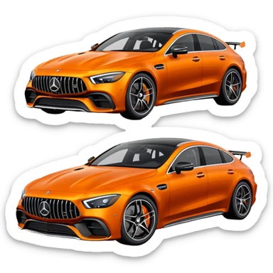 Mercedes amg gt 63 orange colour sticker