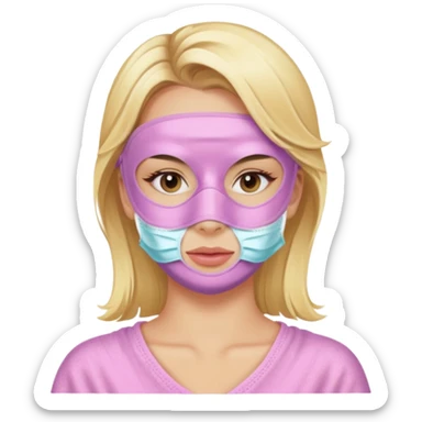 Spa mascarilla nena rubia sticker
