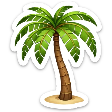 Palm Tree: flat body bend sticker