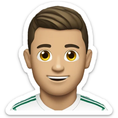 Cristiano Ronaldo with the 10 million followers Button  sticker