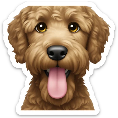 black goldendoodle sticker