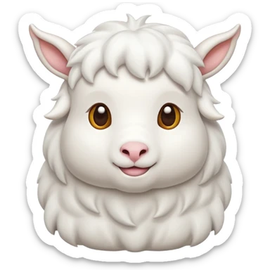Make a marshmallow goat emoji sticker