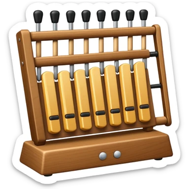 wooden glockenspiel instrument sticker