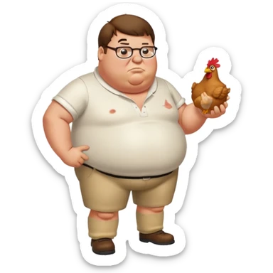 can you do  Peter Griffin stand and eat chicken thighs sticker