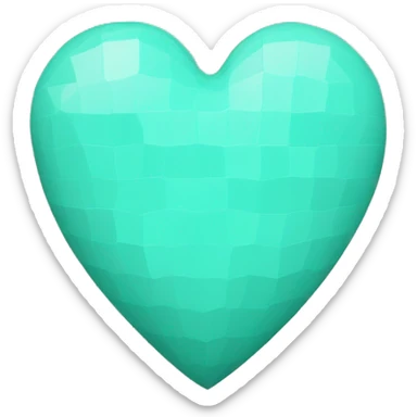 The Tiffany blue HEX code picker is #81D8D0. I want emojis in this color heart too sticker
