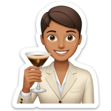 Espresso martinis with a smile  sticker