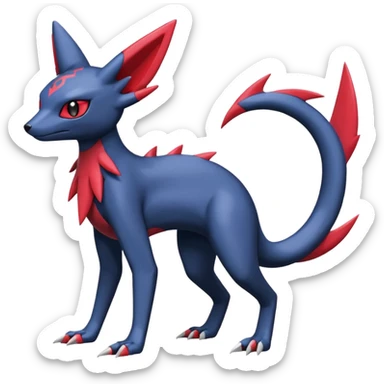 Sneasel-Weavile-Salandit-Zangoose-Genesect-Umbreon-fusion-hybrid, full body sticker