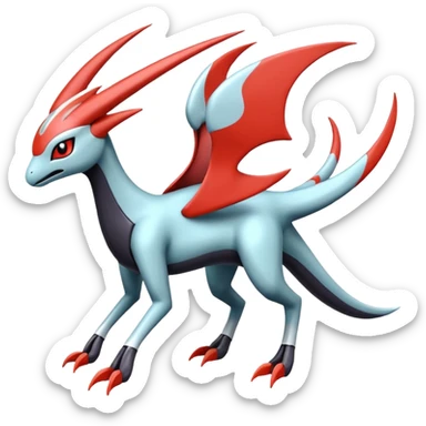 Latias-Darkrai-Deoxys-Giratina-Palkia-Meloetta-fusion-animal-Pokémon-hybrid-creature  sticker