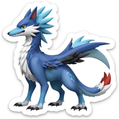 Nargacuga-Sergal-Silvally-Wolf-Latios-fusion, full body  sticker