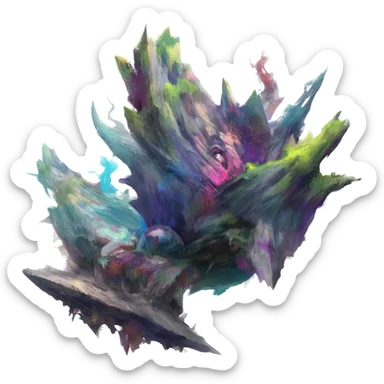  Epic painted artistic abstract complex detailed aesthetic-Fakémon-creature-scenery sticker
