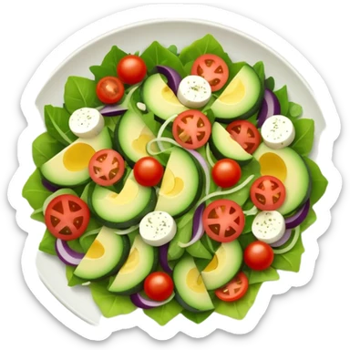 Healthy salad sticker