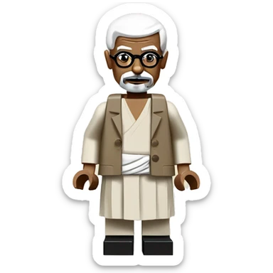 Mahatma Gandhi lego full body sticker