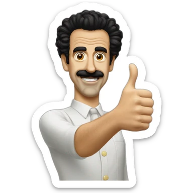 Borat double thumbs up sticker