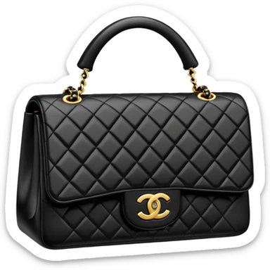 chanel bag color white with gold hardware sticker