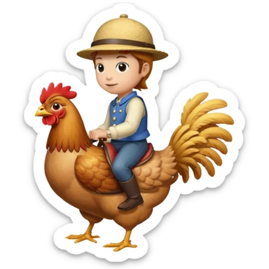 chiken jockey sticker