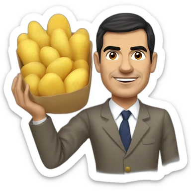 Pedro Sánchez y patatas sticker