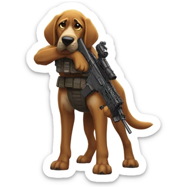 Apex Legends Bloodhound with a rifle, full body sticker