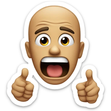 emoji shrugging hands incensed sticker