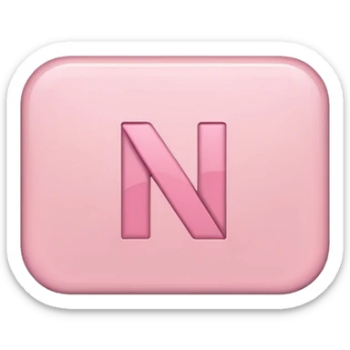 Netflix aesthetic "N" logo in pastel pink sticker