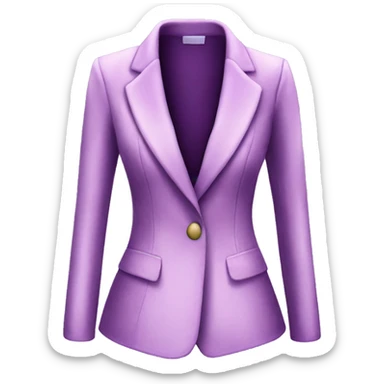 Realistic isolated pair of light purple lavender velvet feminine fashion blazer.  sticker