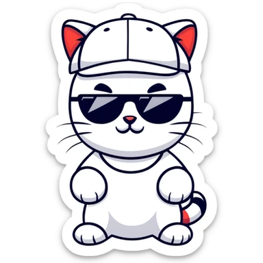 The radest and badest of cats sticker