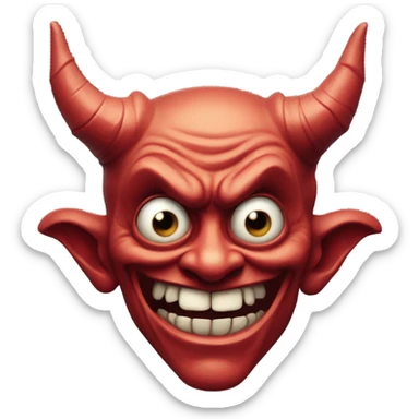 A distorted devil  sticker