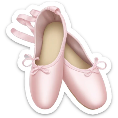 Pale light pink ballet shoes sticker
