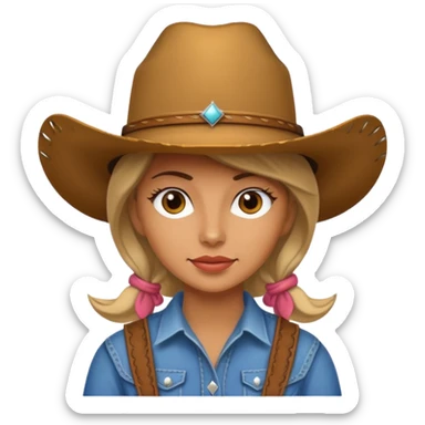 American cowgirl sticker