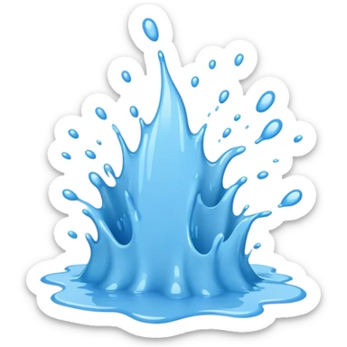 light blue paint splash sticker