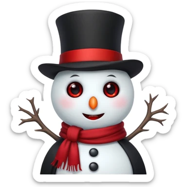 cute vampire snowman sticker
