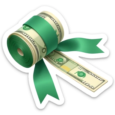 roll of banknotes sticker