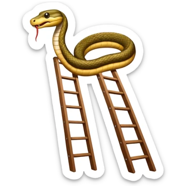 snake on a ladder sticker