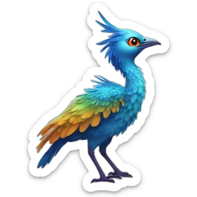 Fantasy bird wonderful sticker
