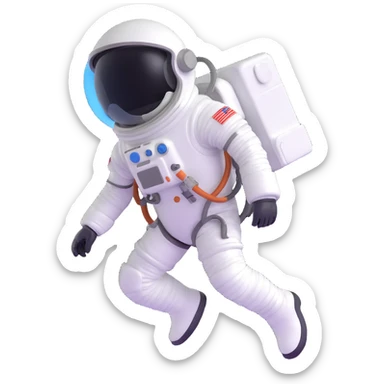 cosmonaut in space suit sticker