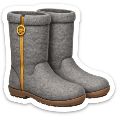 felt boots made entirely of felted wool without soles sticker