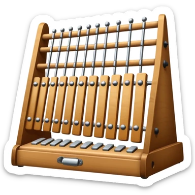 wood glockenspiel instrument sticker