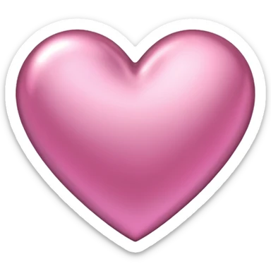 pink metallic heart sticker