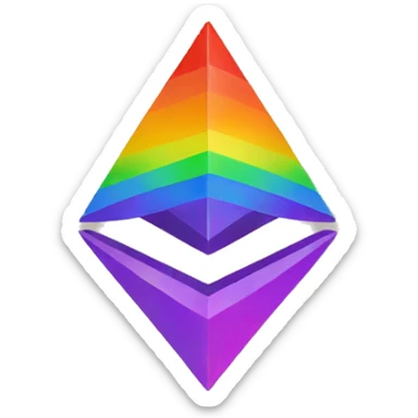 ethereum symbol rainbow sticker
