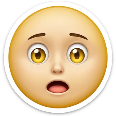 Can you make a shocked face that kinda looks disgusted  make it one of the yellow ones that are circular sticker