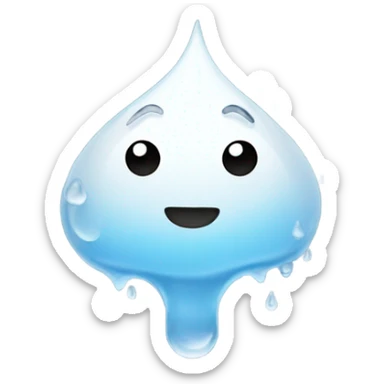 Water droplets emoji but the water droplets are white sticker