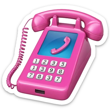 pink phone contacts sticker