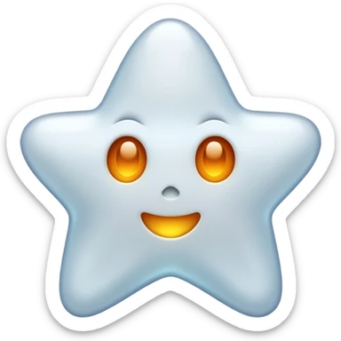 ghost star white sticker