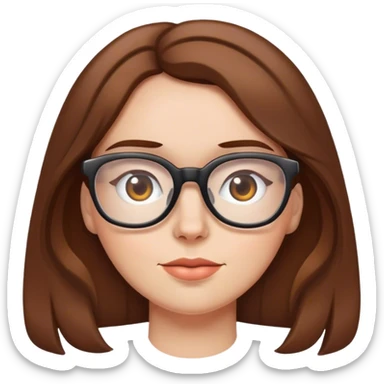 A brown haired woman with glasses saying “my butt” sticker