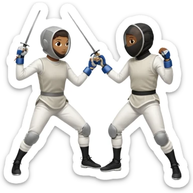 fencing with epees sticker