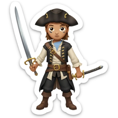 Un pirate ados de 14 ans qui adore combattre en épée sticker