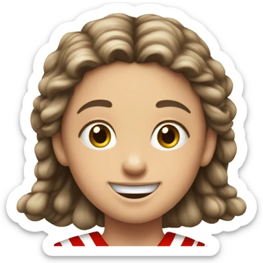 11th century european child in red striped tunic rejoicing sticker