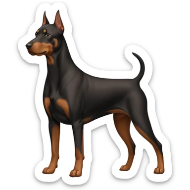 Dobermann european uncropped sticker