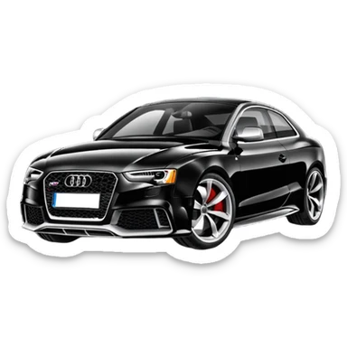audi rs5 black paint  sticker
