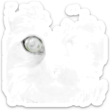 green-blue-fur-green-eyed-norwegian-forest-cat sticker