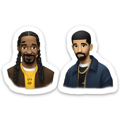 Snoop dog and drake and 21 savage  sticker